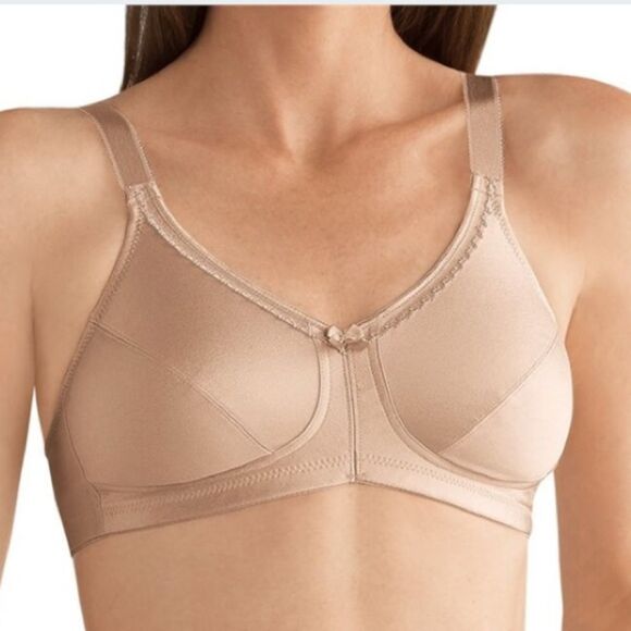 AMOENA Rita Wire-Free Bra 2004 - Sand, Size 44D, NWT - Picture 1 of 10